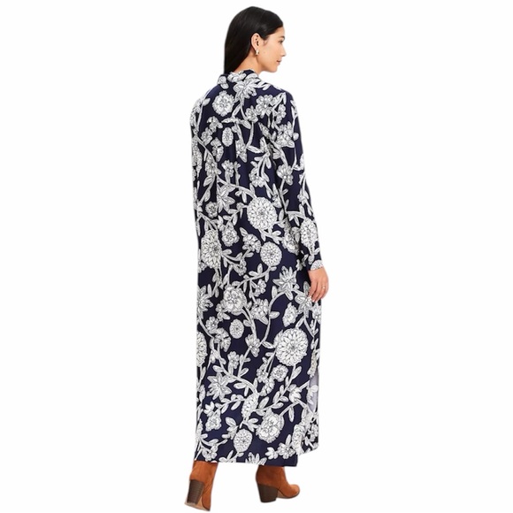 LOFT Floral Midi Pocket Shirtdress with Pockets Size XSmall NWOT - Picture 2 of 16